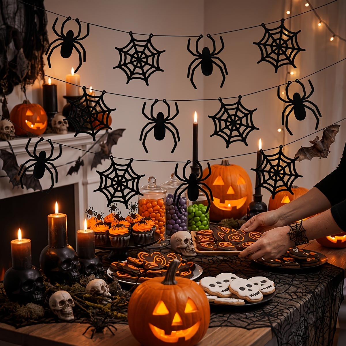2 sets of Halloween spider web - Spider Web Halloween Decoration recension och pris