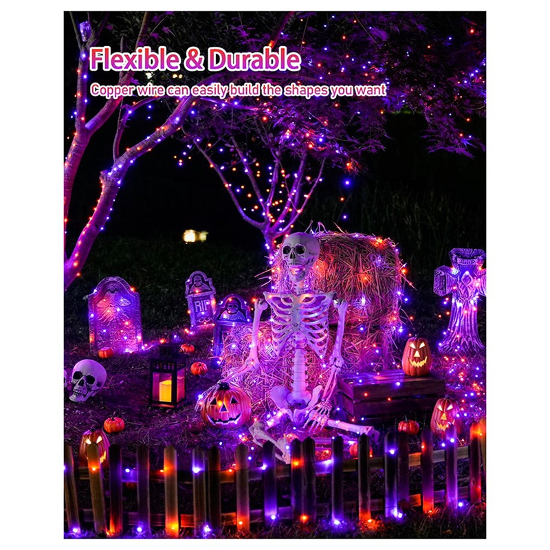 DT16 Solar Halloween String Li - Halloween Led String Lights Orange recension och pris