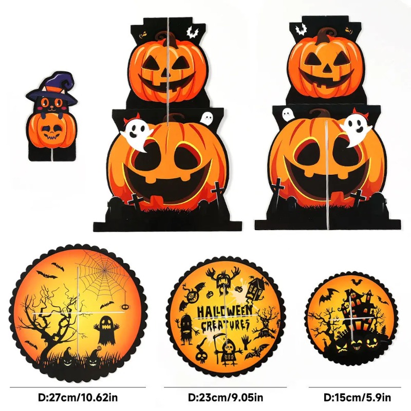 1-4PCS 3 Tier Spiderweb Desser - Spider Web Halloween Decoration recension och pris