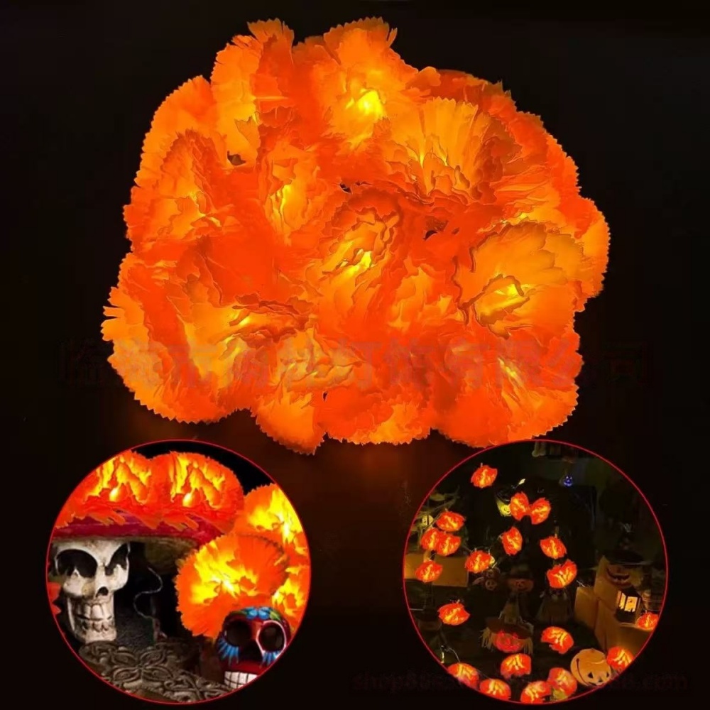 Marigold Flower LED String Lig - Halloween Led String Lights Orange recension och pris