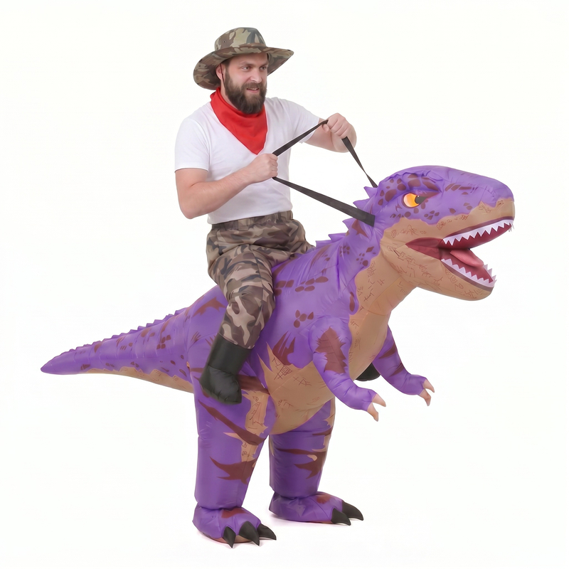 Funny Camo purple T-Rex Inflat - Halloween Costume Adult recension och pris