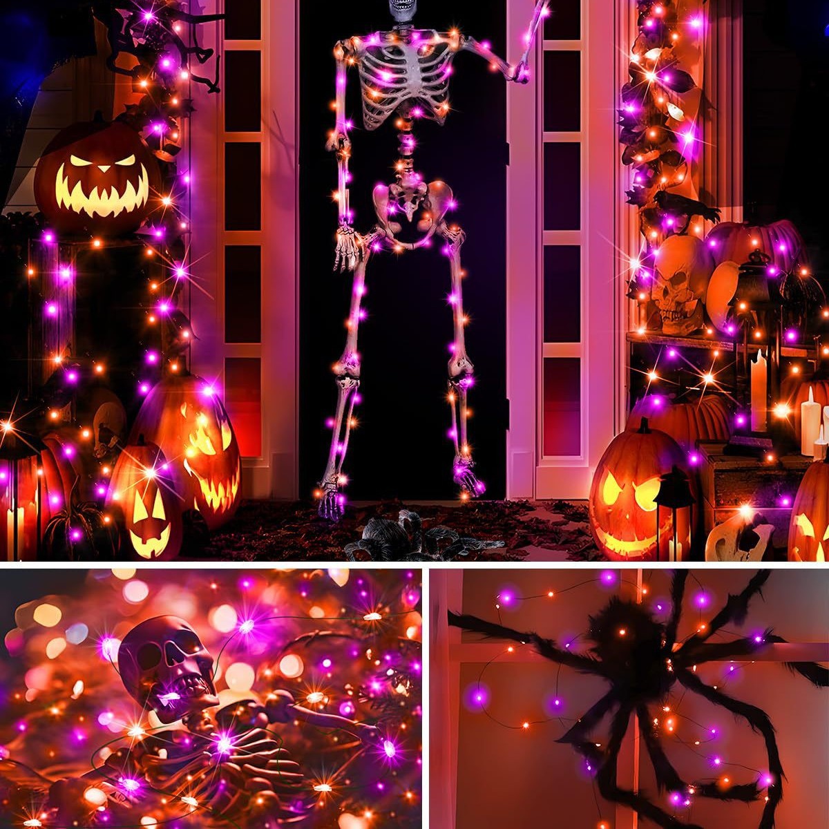 Halloween LED Solar Copper Wir - Halloween Led String Lights Orange recension och pris