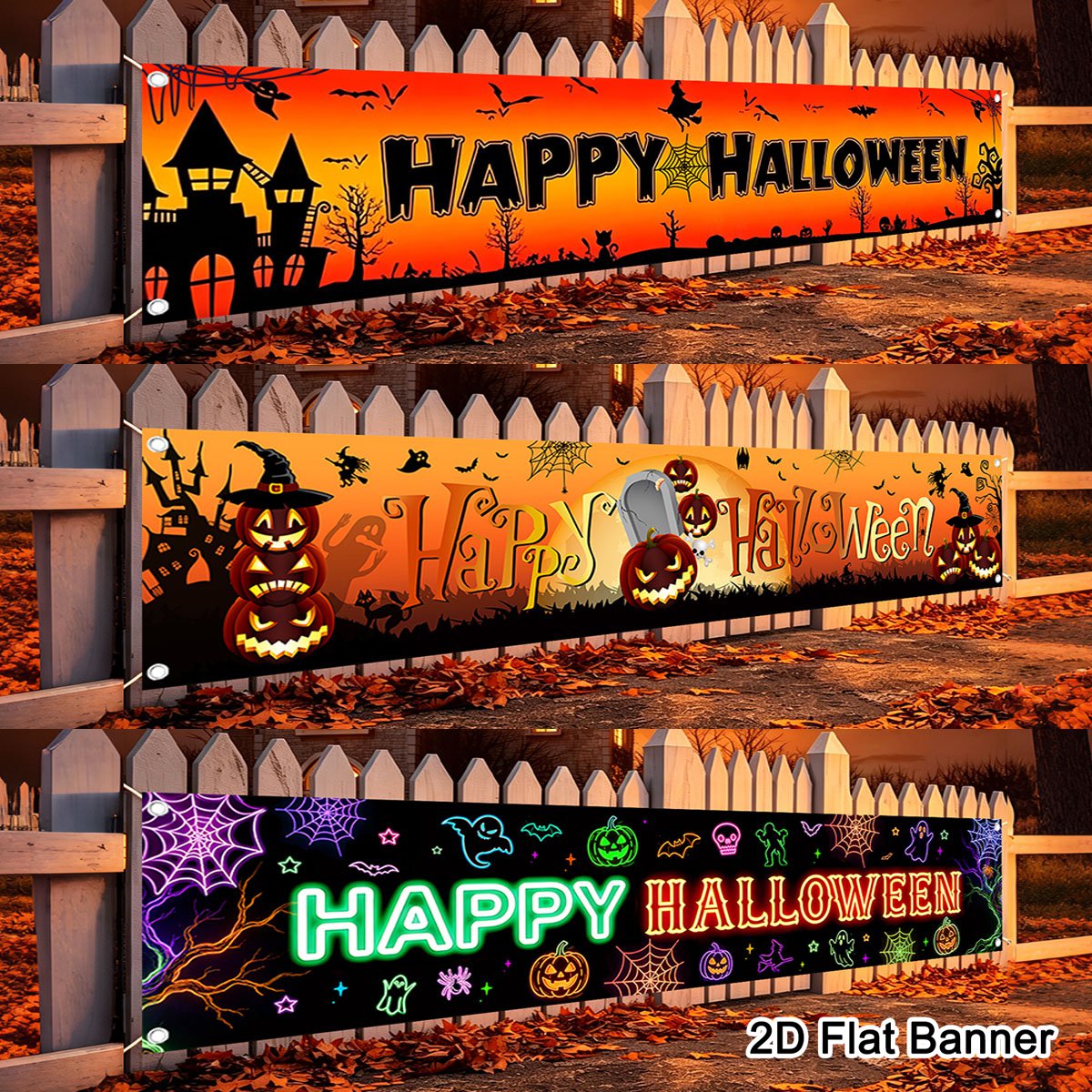 1pc Happy Halloween Banner Jac - Pumpkin Lantern Halloween recension och pris