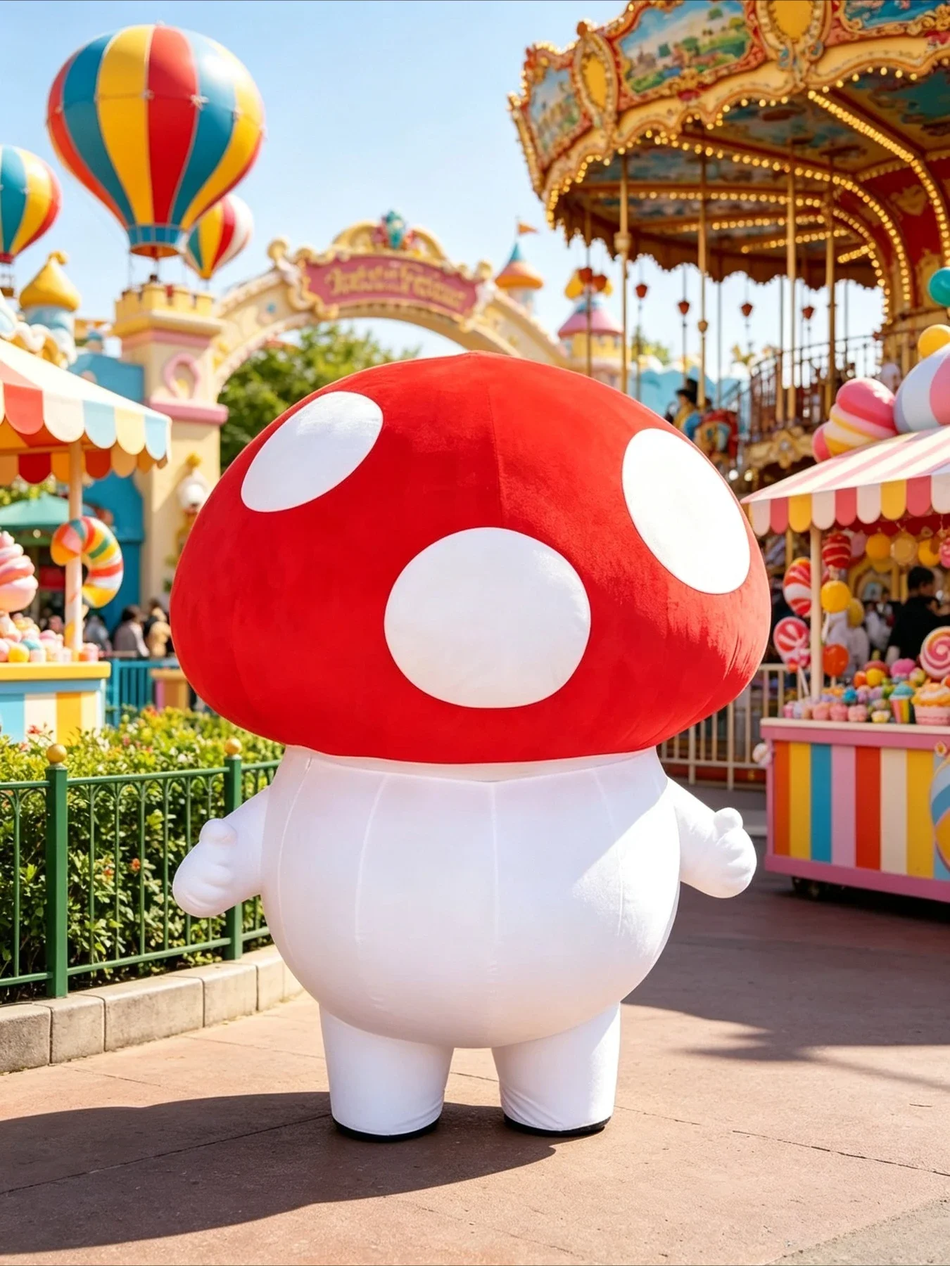Cute Mushroom Inflatable Masco - Halloween Costume Adult recension och pris