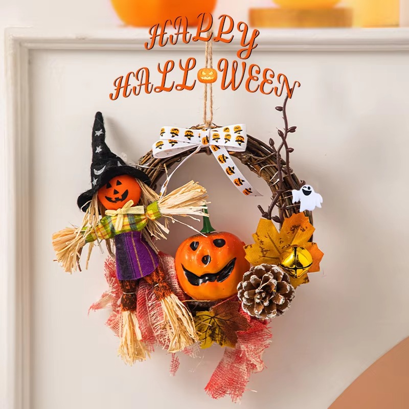 DIY Halloween Wreath Kit with  - Halloween Pumpkin Decor Led recension och pris