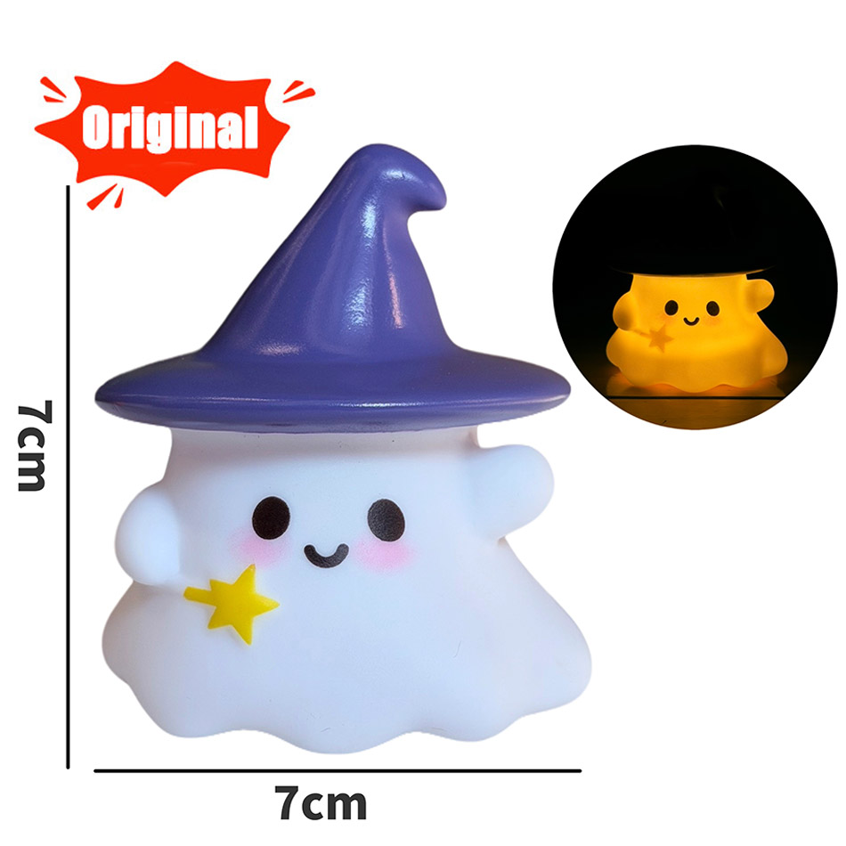 Kawaii Witch Ghost Pumpkin Sil - Halloween Pumpkin Decor Led recension och pris