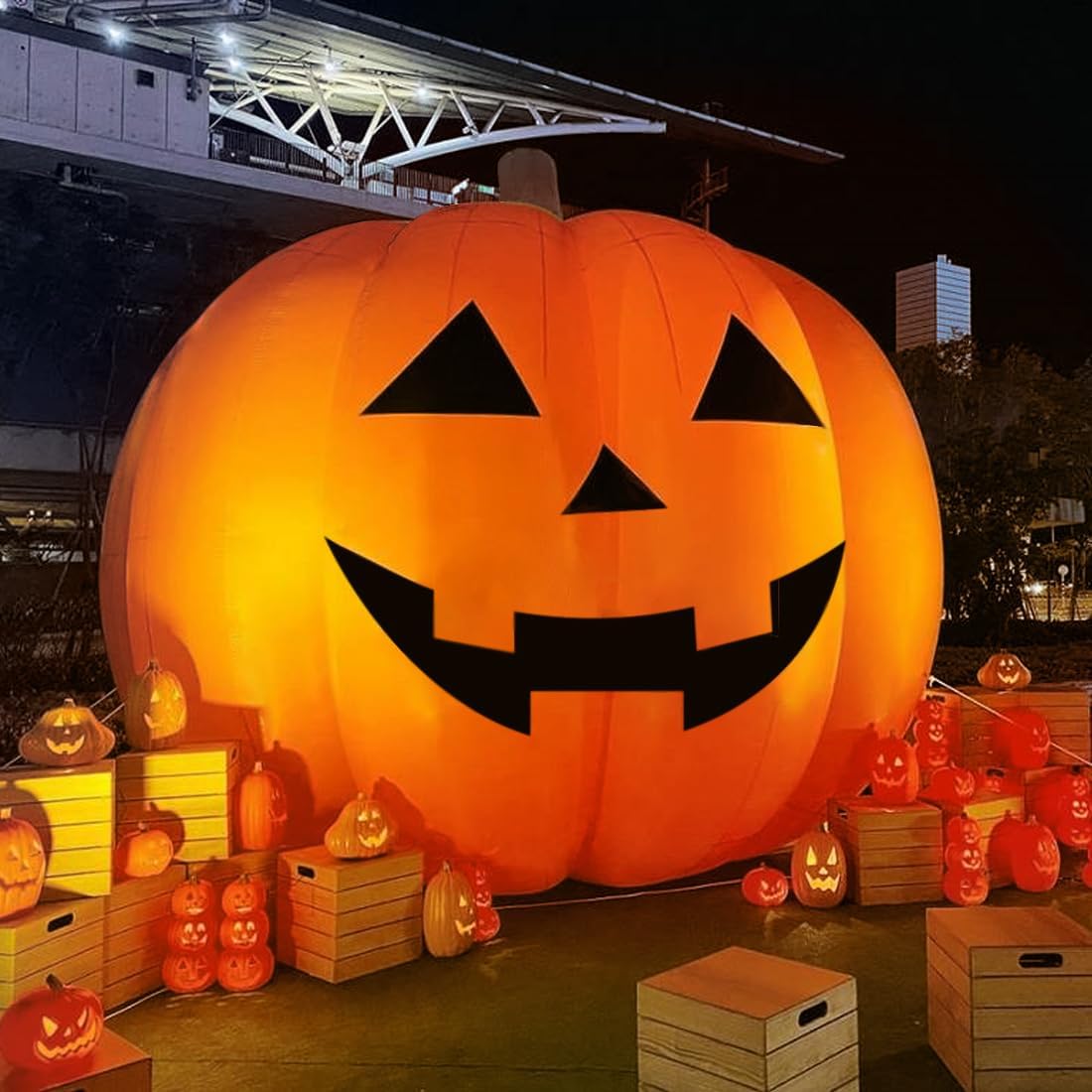Giant 10Ft Halloween Inflatabl - Halloween Pumpkin Decor Led recension och pris
