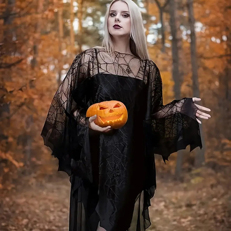 Halloween Spider Web Bat Cloak - Spider Web Halloween Decoration recension och pris