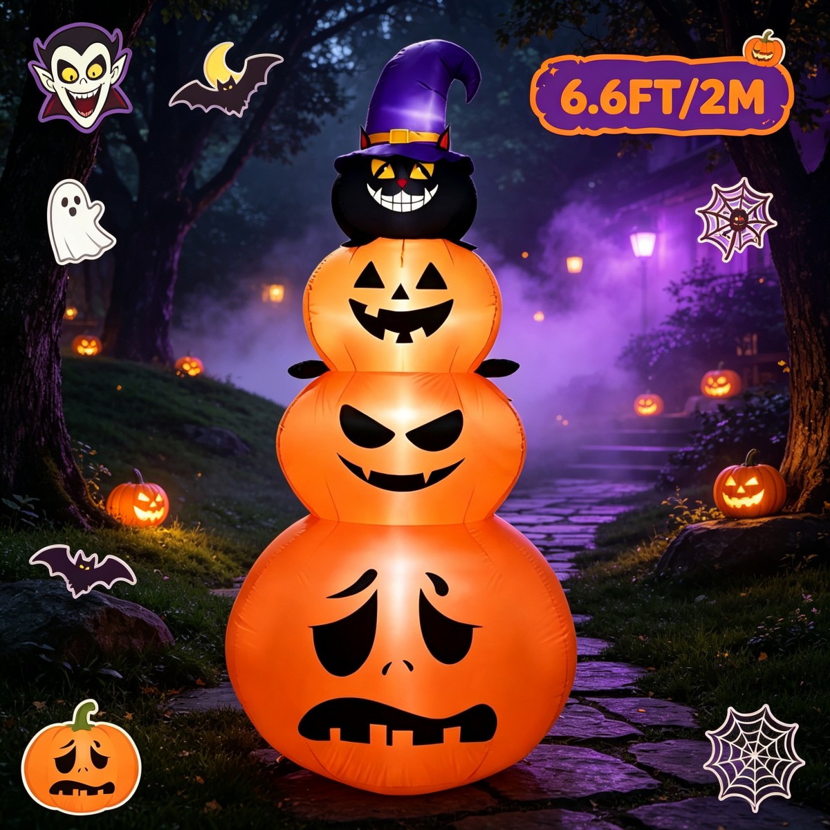 Outdoor Holiday Decorations Ha - Halloween Pumpkin Decor Led recension och pris
