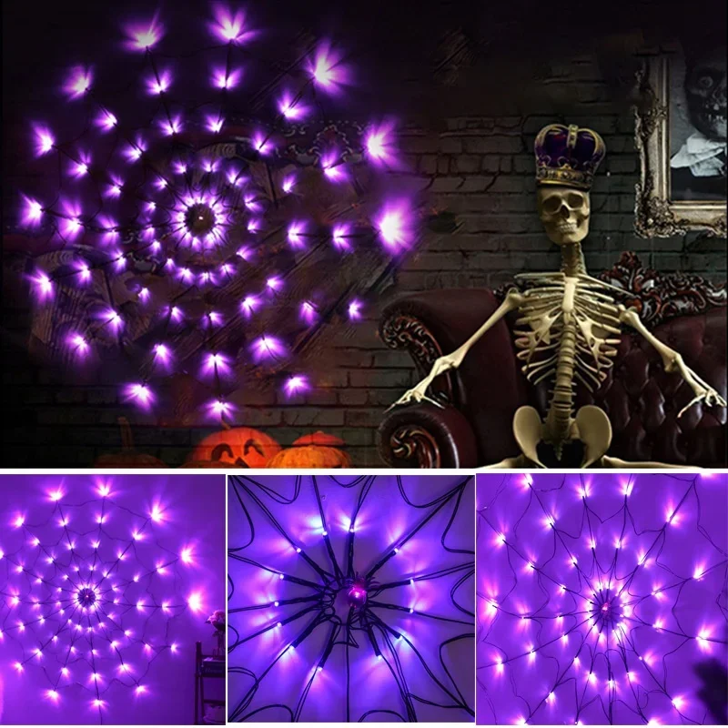 Halloween LED Light String Gho - Spider Web Halloween Decoration recension och pris