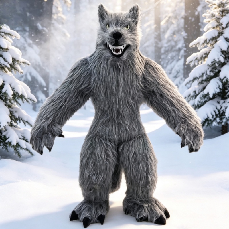 Giant Inflatable Grey Wolf Mas - Halloween Costume Adult recension och pris