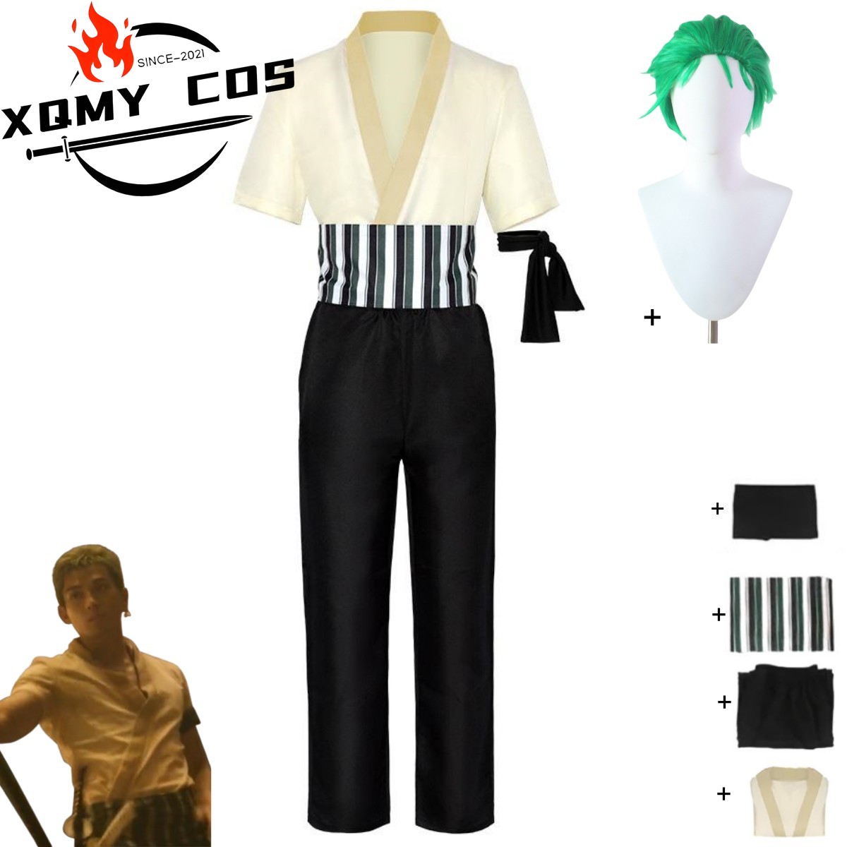 XqNew Anime Movie Roronoa Zoro - Halloween Costume Kids recension och pris