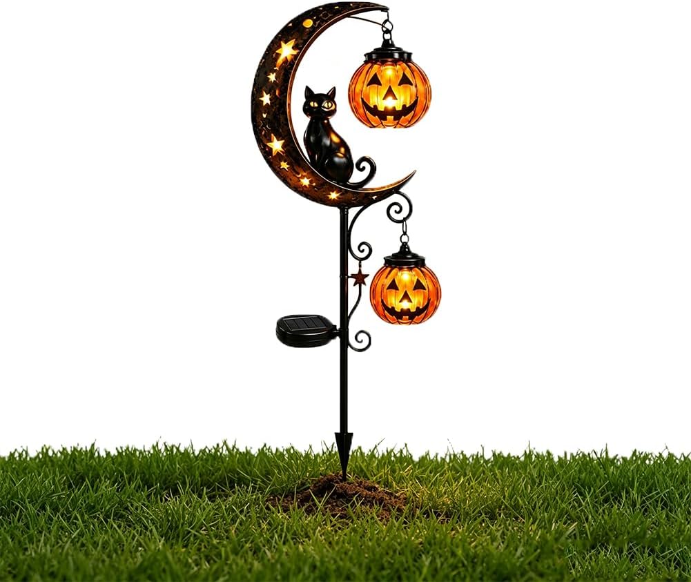 Solar Halloween Black Cat Pump - Pumpkin Lantern Halloween recension och pris