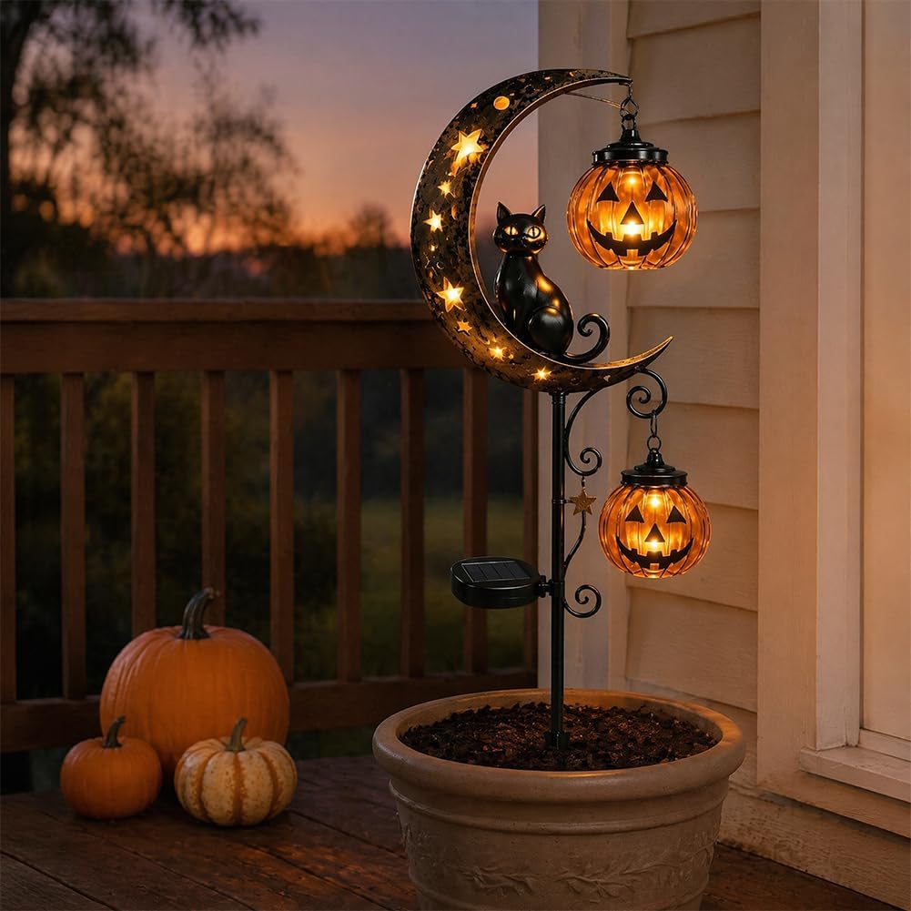 Solar Halloween Black Cat Pump - Pumpkin Lantern Halloween recension och pris
