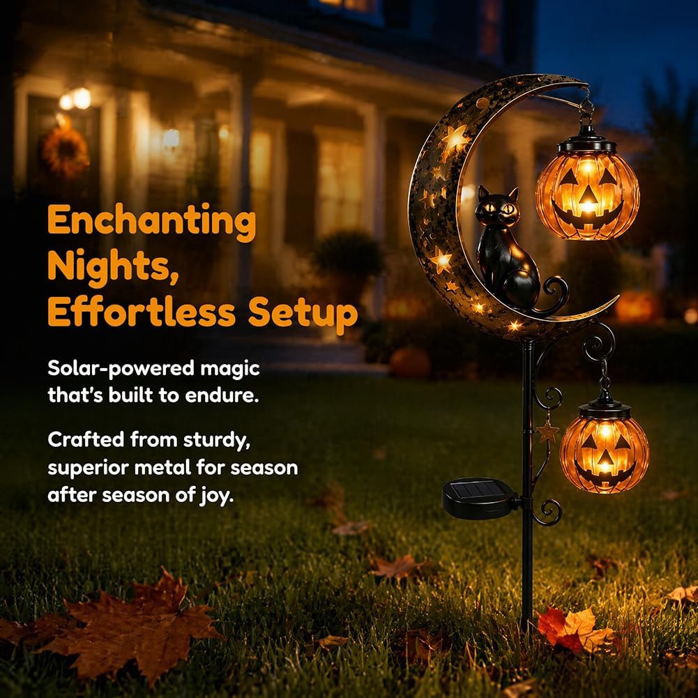Solar Halloween Black Cat Pump - Pumpkin Lantern Halloween recension och pris