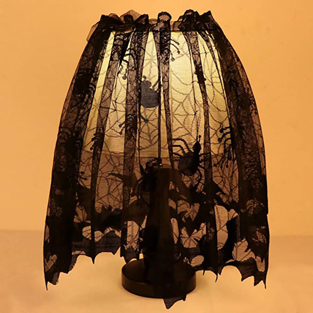Halloween Black Lace Spider We - Spider Web Halloween Decoration recension och pris