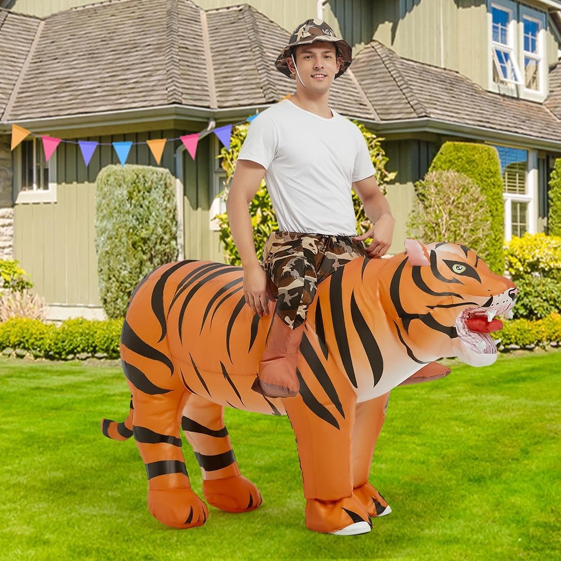 Inflatable Tiger Costume for A - Halloween Costume Adult recension och pris