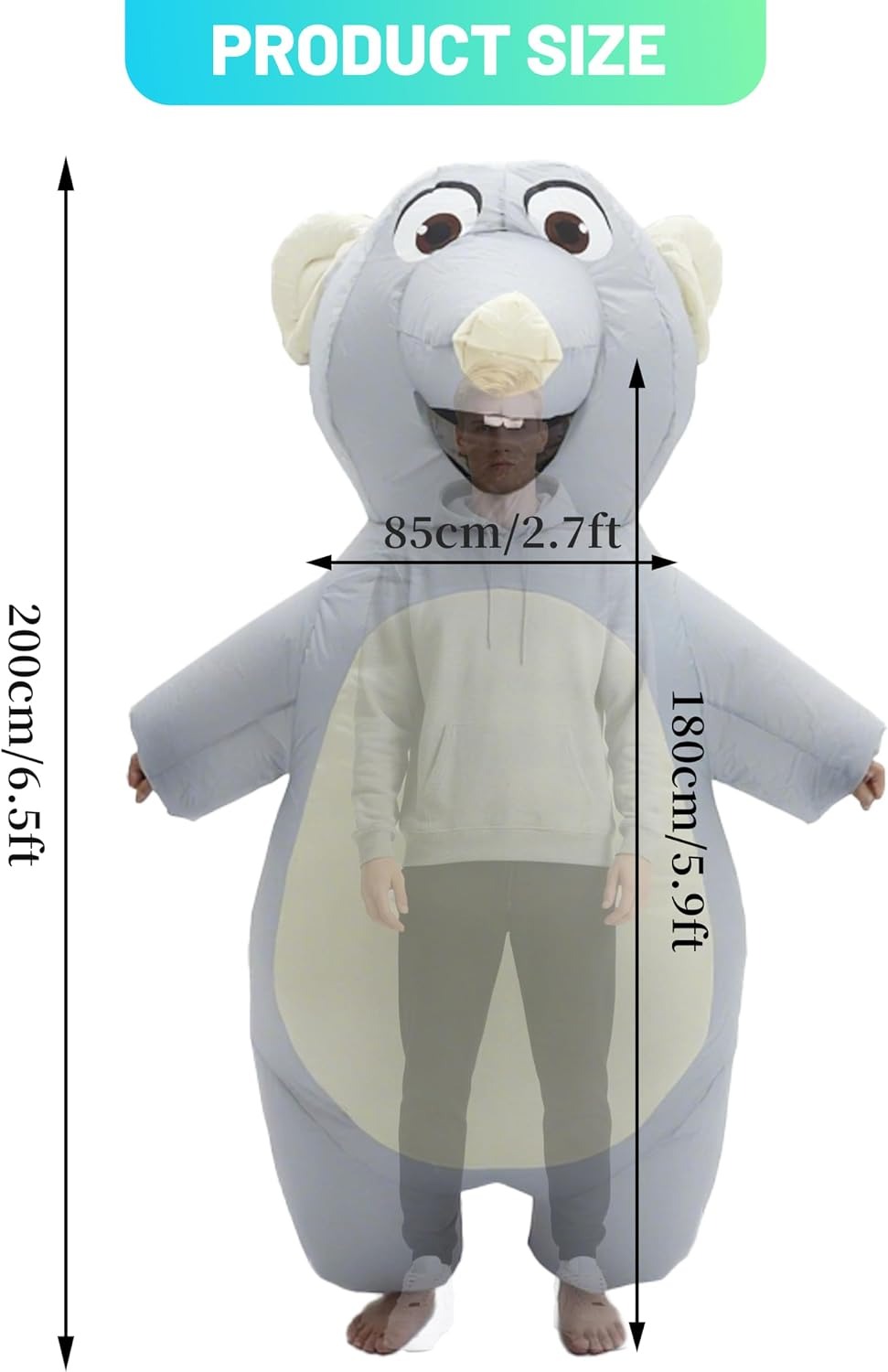 Inflatable Mouse Costume for A - Halloween Costume Adult recension och pris