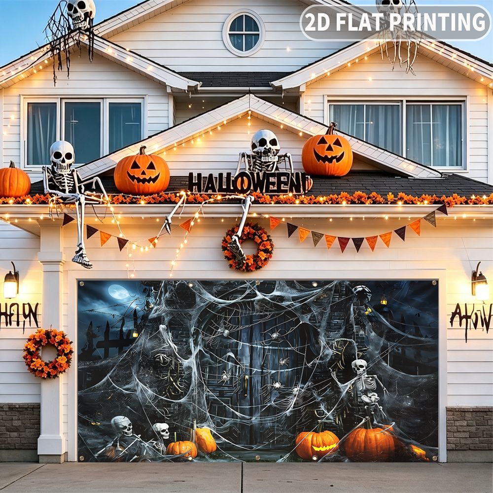 1pc 2D FLAT Halloween Party Ga - Spider Web Halloween Decoration recension och pris