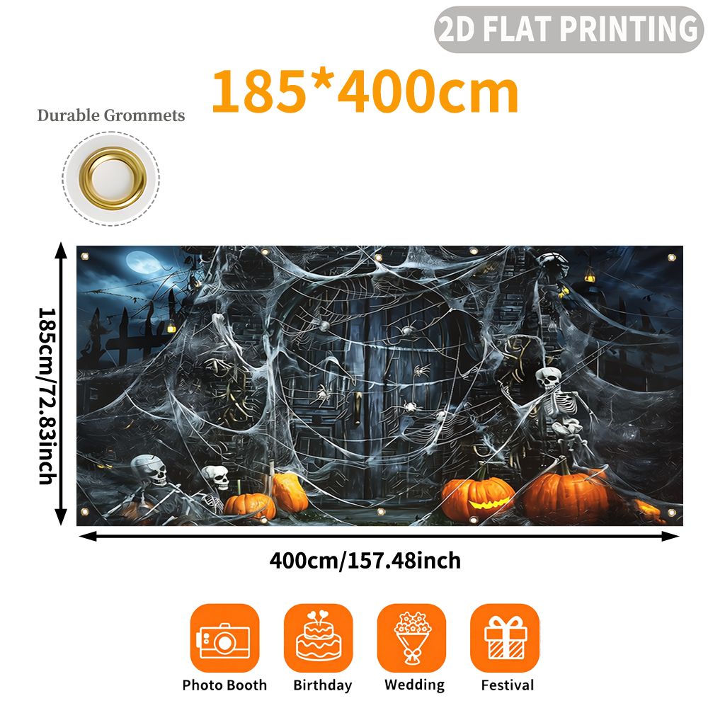 1pc 2D FLAT Halloween Party Ga - Spider Web Halloween Decoration recension och pris