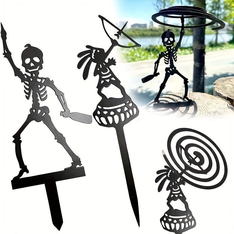 2D 1pc  Metal Portable Skeleto - Halloween Skeleton Decoration recension och pris